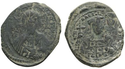 Follis en argent de Constantin X Ducas. . Follis e