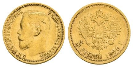 Empire russe. Nicolas II, 5 roubles AV. . Empire r