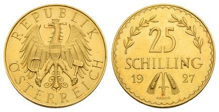 Autriche. Première République, 25 schillings AV. .