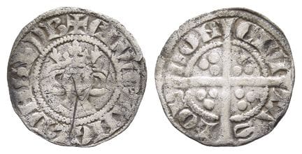 Angleterre. Plantagenêt, Édouard Ier, demi-penny e