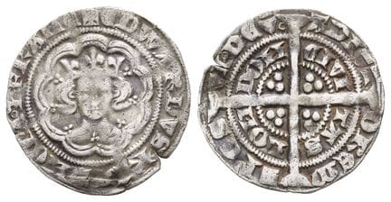 Angleterre. Plantagenêt, Édouard III, demi-groat e
