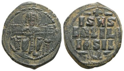 Follis anonyme en bronze. . Follis anonyme en bron