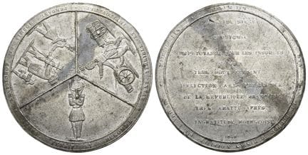 France. Deuxième République, médaille en étain du 