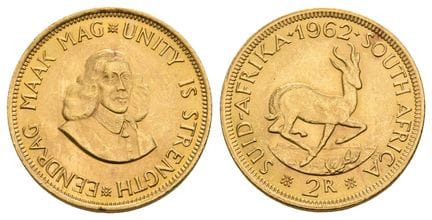 Afrique du Sud. Élisabeth II, 2 rands AV. . Afriqu
