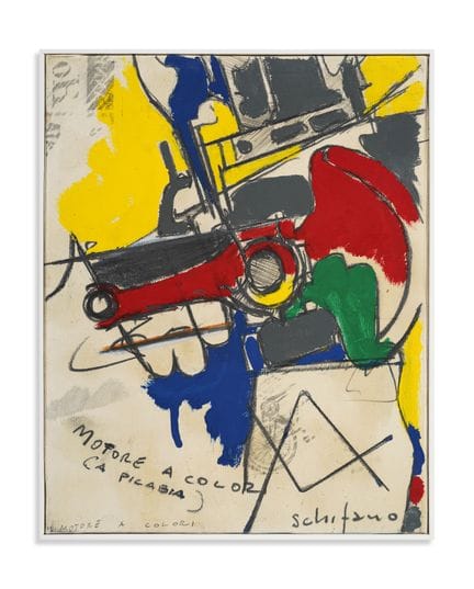 SCHIFANO MARIO (1934 - 1998) MOTORE A COLORI (A PI