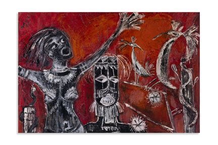 LOPES BERTINA (1924 - 2012) PRIÈRE. 1970. Huile su