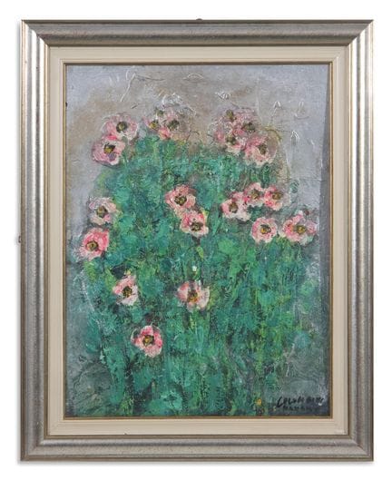 COLOMBINI MAURILIO (geb. 1933) ROSA BLUMEN. Öl auf