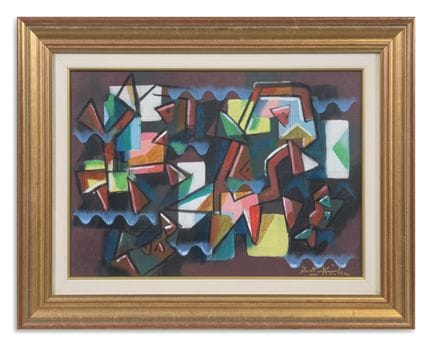 KODRA HIBRAIM (1918 - 2006) PESCI. 1982. Tempera s