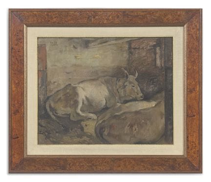 CASADEI MACEO (1899–1992) OCHSEN IM STALL. Öl auf 