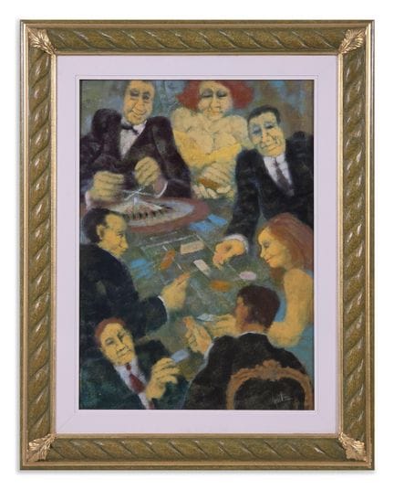 SQUILLANTINI REMO (1920 - 1996) CASINO'. 1987. Oli