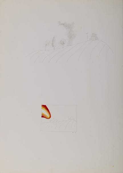 CRIDA PIERO (n. 1949) LA COMETA . 1970. tecnica mi