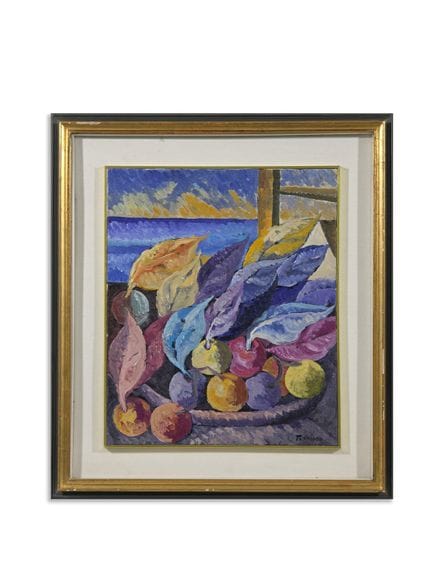 TERRUSO SAVERIO (1939 - 2003) PIATTO CON FRUTTA. O
