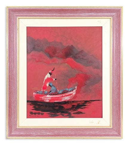 GUEVARA JOSE' (1926 - 2010) PESCADORES EN EL MAR R