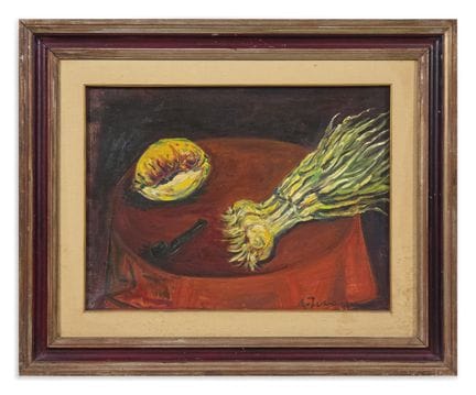 ACHILLE FUNI (1890–1972) STILLLEBEN MIT AGLI, PFEI