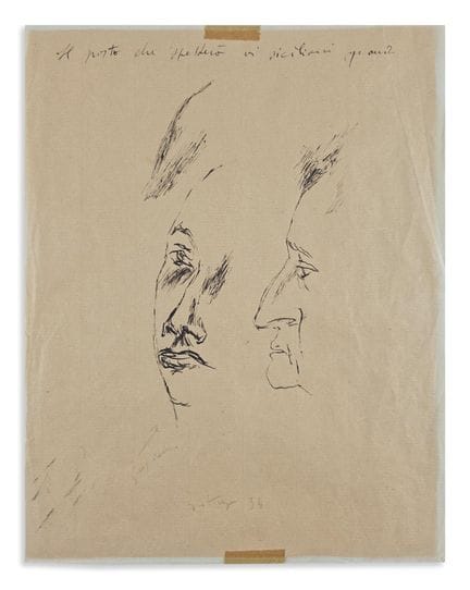 RENATO GUTTUSO (1912–1987) UNTITLED. 1934. Ink on 