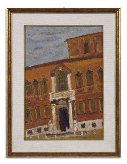 QUAGLIA CARLO (1903 - 1970) QUIRINALE. Olio su mas