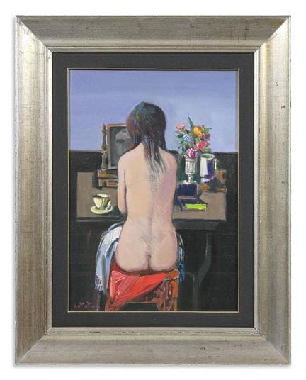 LUIGI VOLTOLINA (b. 1942) NUDE. Oil on panel. 70x5
