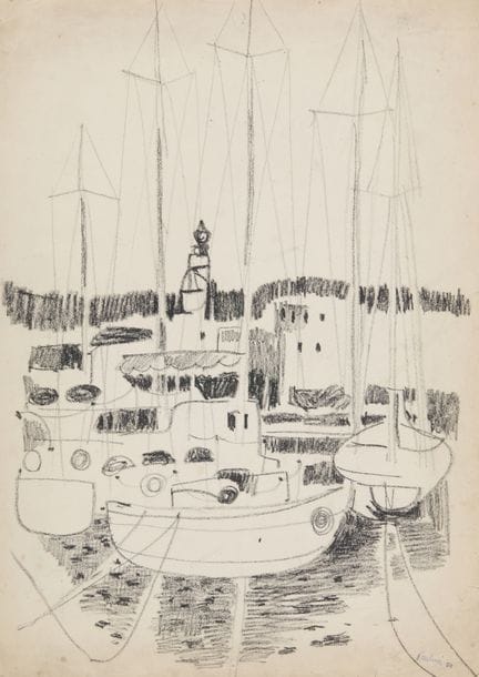 PAULUCCI ENRICO (1901 - 1999) UNTITLED. 1950. Char