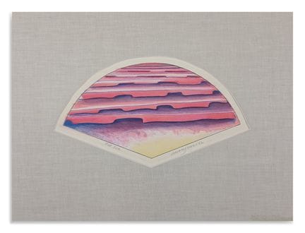 JONES ALLEN (n. 1937) RED SEA. 1982. Acquerello su