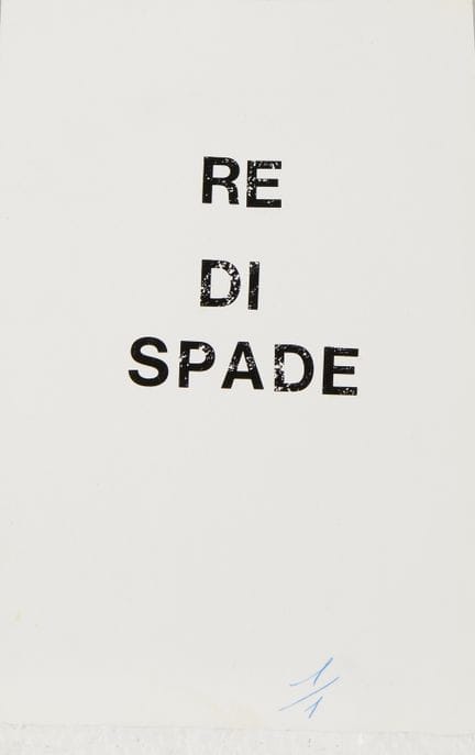 MATTIACCI ELISEO (1940 - 2019) RE DI SPADE. Stampa