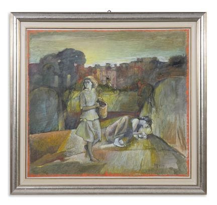 MEMMO GAETANO (geb. 1928) DIE BAUERINNEN. Öl auf L