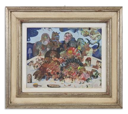POSSENTI ANTONIO (1933 - 2016) LA SPIAGGIA . Olio 