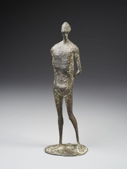 MANDELLI CARLO (1912 - 1975) UOMO CHE GUARDA IN CI