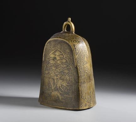 CAMPANA TIBETANA IN BRONZO. TIBET. XX secolo . . C