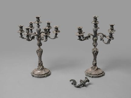 19th–20th-CENTURY FRENCH SILVERSMITH A pair of sev