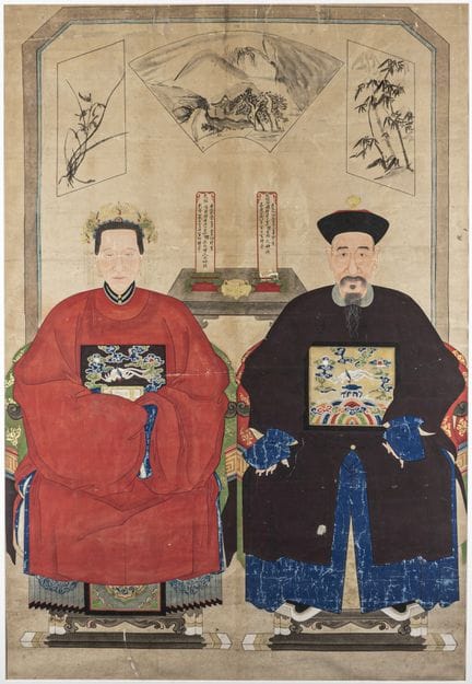 Asia - China - Chinese ancestral portrait from the