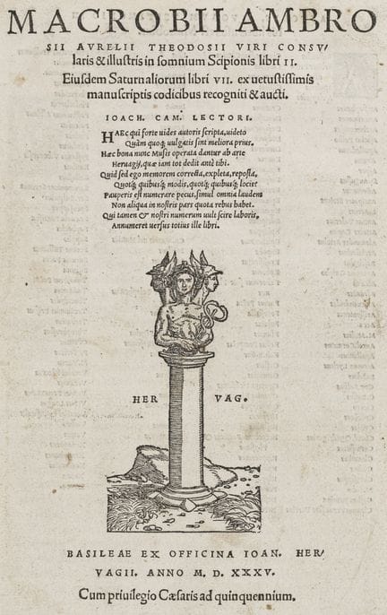 Macrobius, Ambrosius Theodosius. *In Somnium Scipi