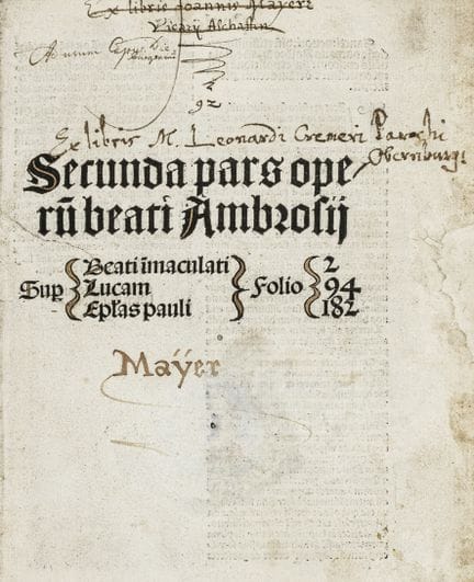 Ambrosio de Milán. Diui Ambrosij Episcopi Mediolan