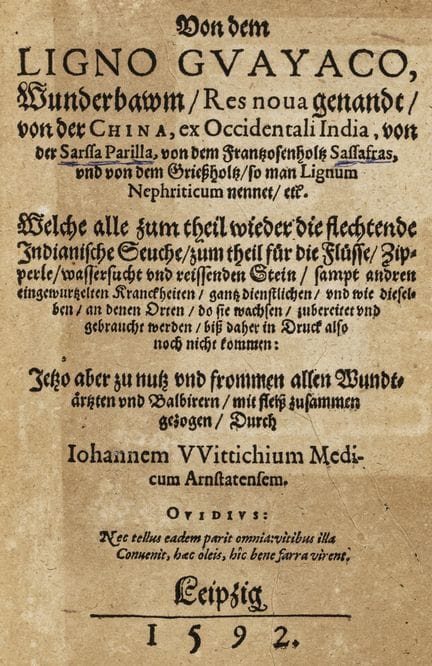 Biology - Botany - Wittich, Johannes. On Ligno Gua