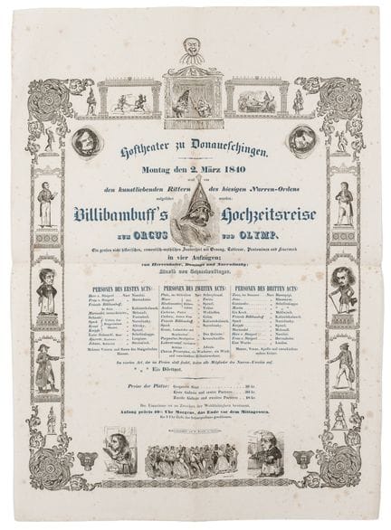 Karneval und Fasching - Drei typo- und lithographi