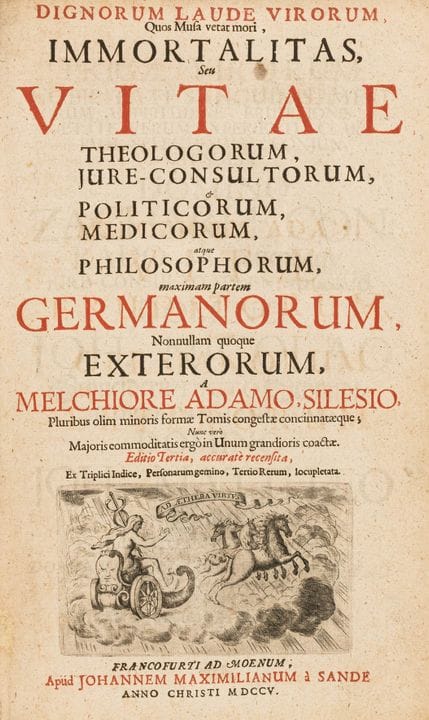 Adam, Melchior. Dignorum laude virorum, quos musa 