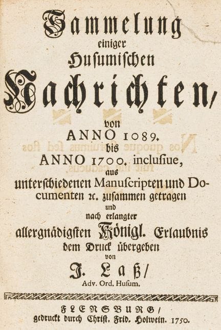 Alemania - Schleswig-Holstein - Laß, Johann. Recop