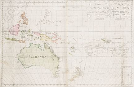 Australia and Oceania - Djurberg, Daniel. Carte de