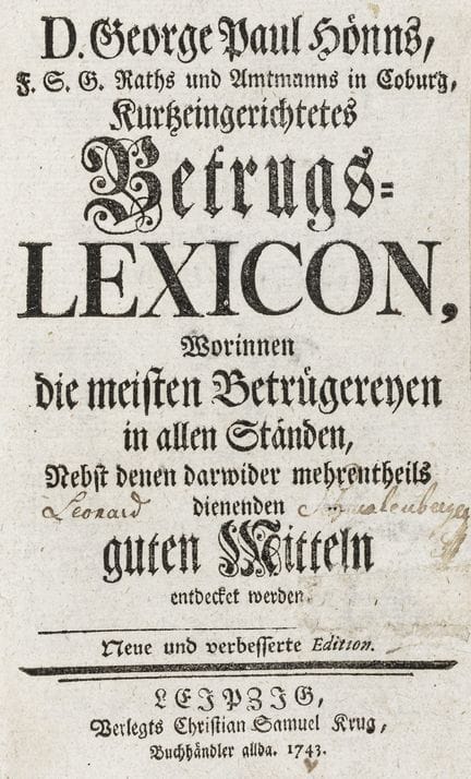 Thieves and Murderers - Hönn, Georg Paul. A Concis