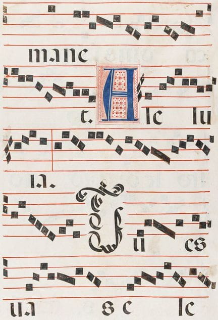 Music—square notation. 32 parchment leaves written