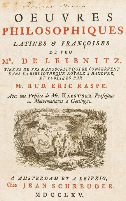 Philosophy - Leibniz, Gottfried Wilhelm. Latin and