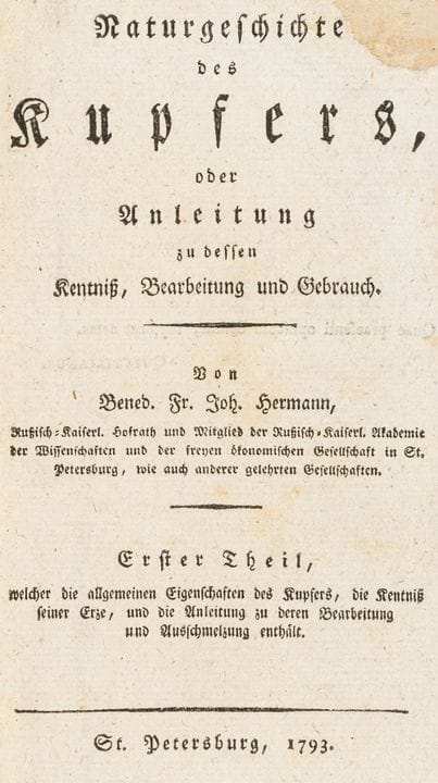 Mineralogía - Hermann, Benedikt Franz Johann. Hist