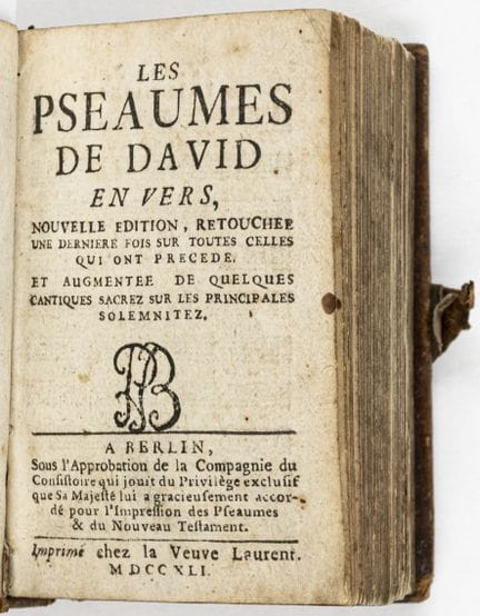 Théologie - Huguenots - Les psaumes de David en ve