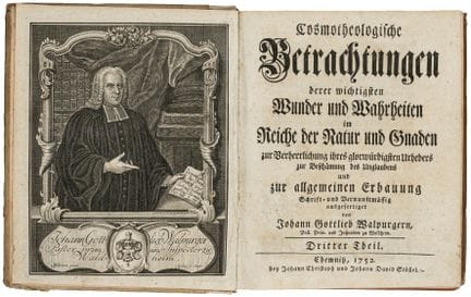 Theology - Walpurger, Johann Gottlieb. Cosmotheolo