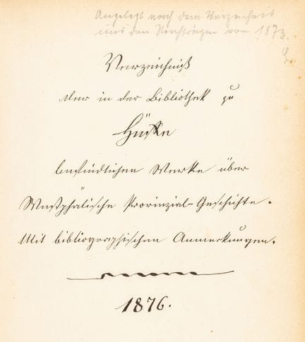 Westphalia—Catalog of works on the provincial hist