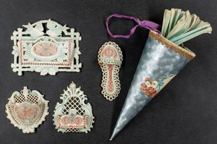 Curiosities—match or pin holders. Three wall mount