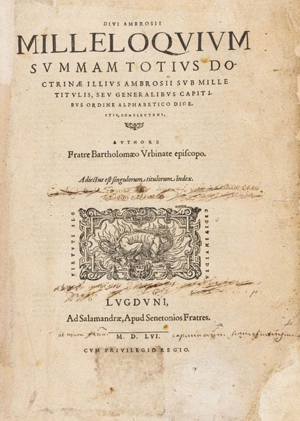 Bartolomé de Urbino. Resumen de toda la doctrina d