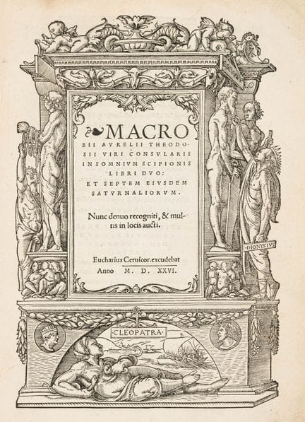 Macrobio, Ambrosio Teodosio. *In somnium Scipionis