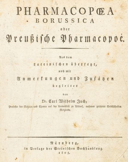 Medicine - Pharmacy - *Pharmacopoea Borussica* or 