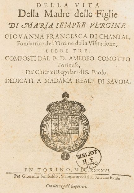 Théologie - Comotto, Amedeo. De la vie de la mère 