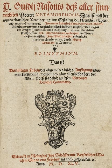 Ovidius Naso, Publius. P. Ovidii Nasonis *Metamorp